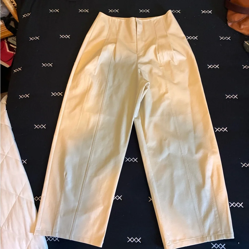 Avec Les Filles Cream Wide Leg Pants NEW with TAGS - Picture 3 of 5